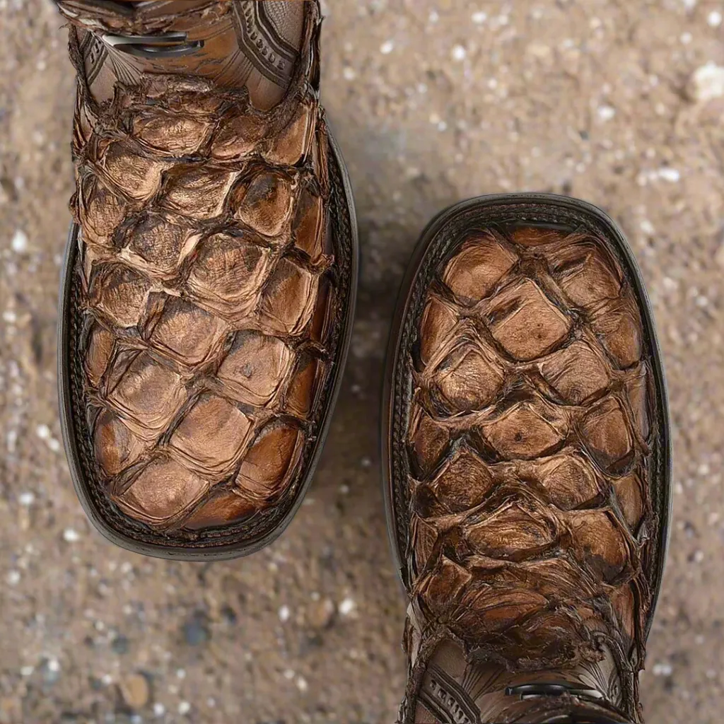 4L04PI - Cuadra honey cowboy rodeo pirarucu skin boots for men