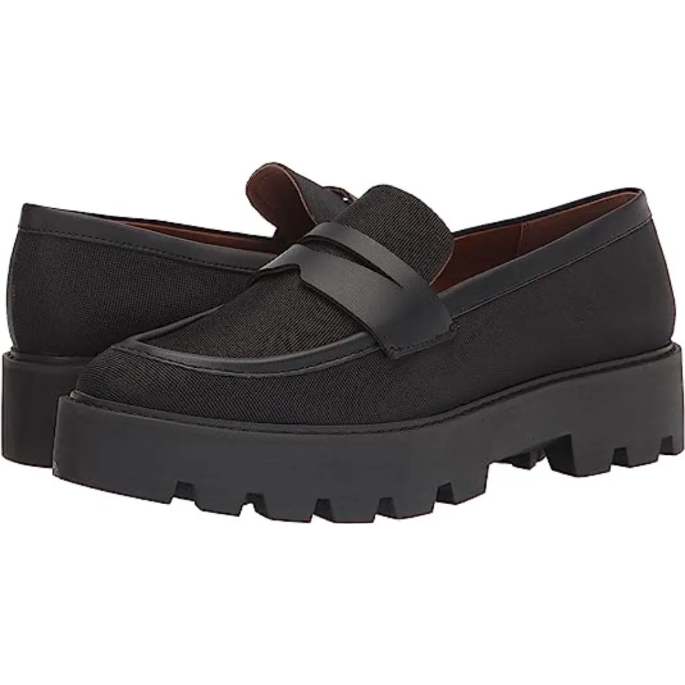 Balin2 Black Fabric Franco Sarto Loafer Flats