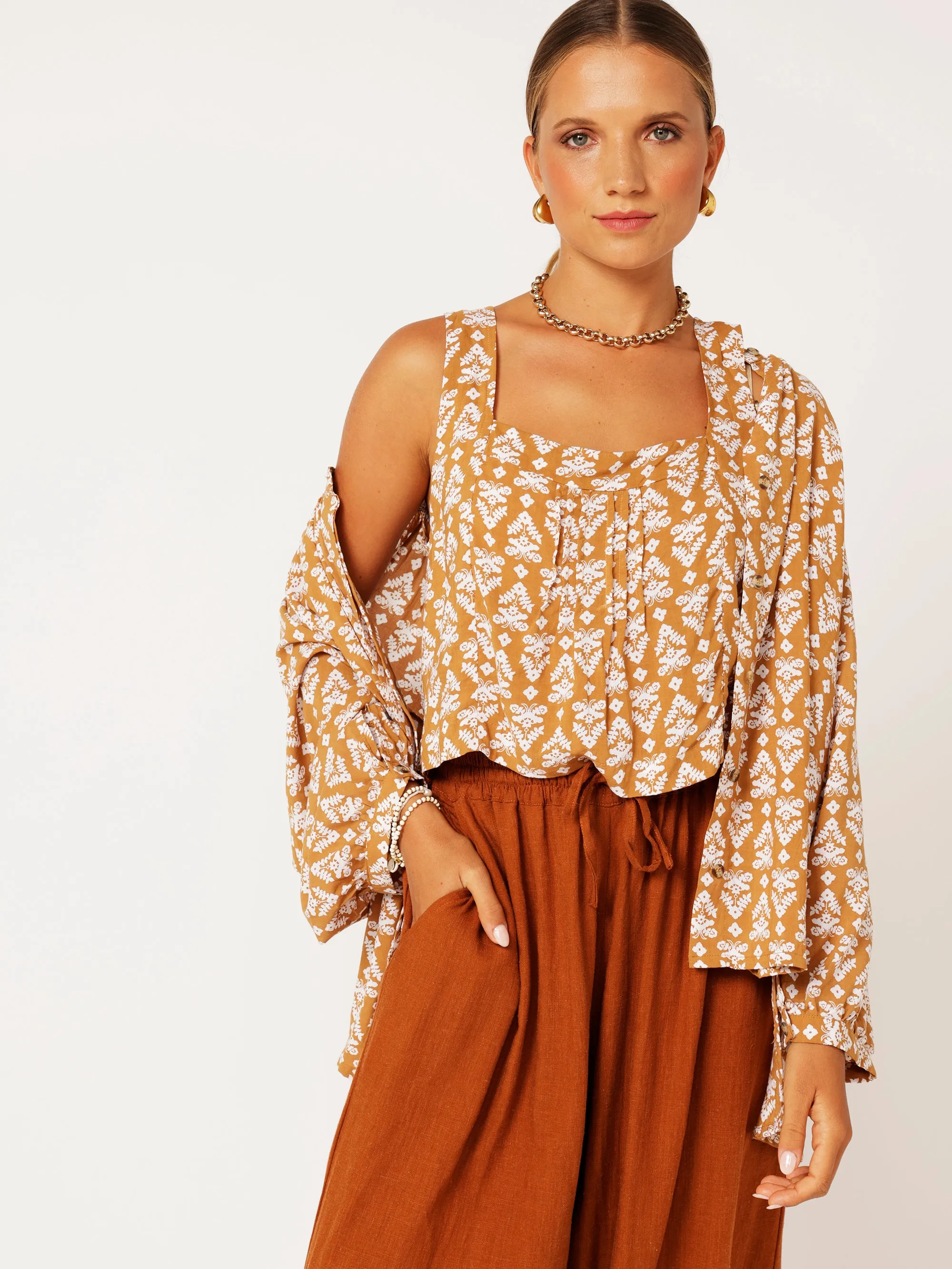 Beatrix Blouse | Aztec Cinnamon