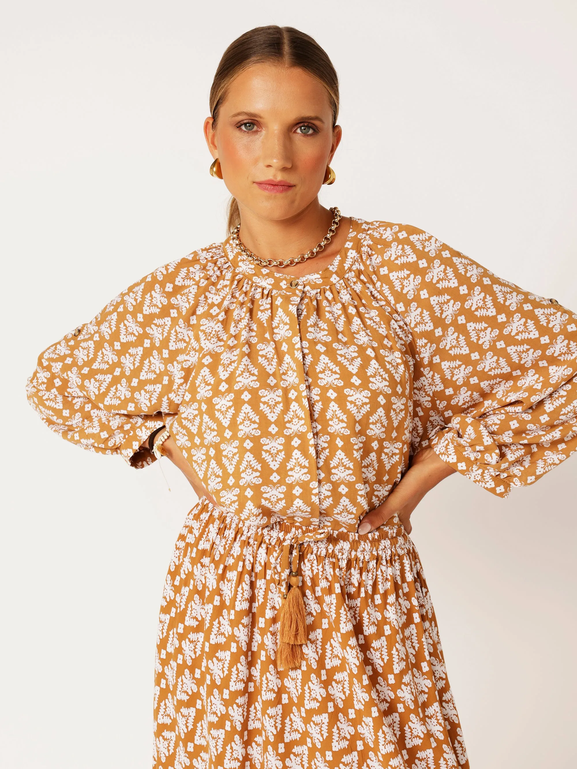 Beatrix Blouse | Aztec Cinnamon