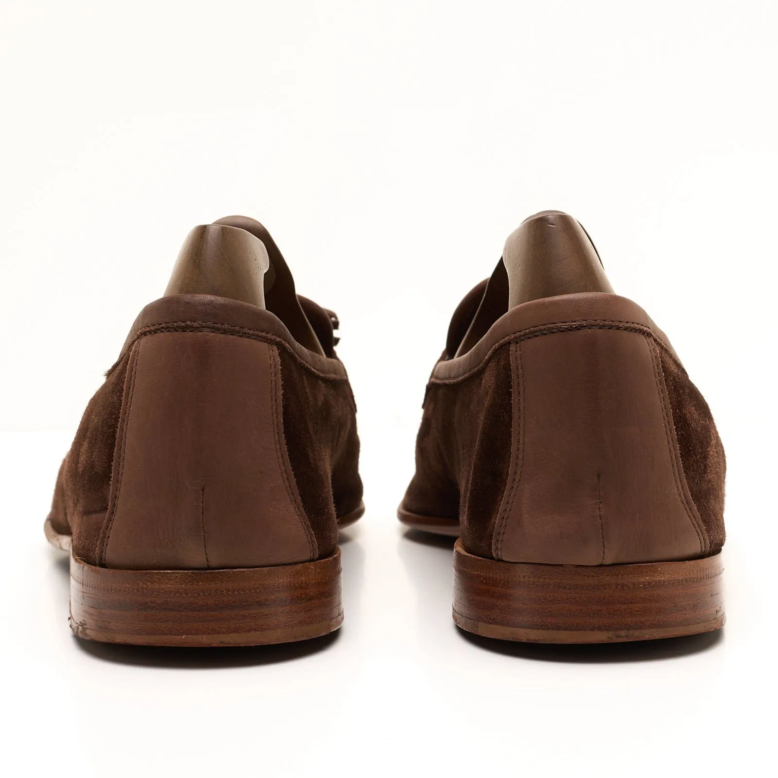 EDWARD GREEN Brown Suede Tassel Loafer Shoes UK 8.5 US 9 E