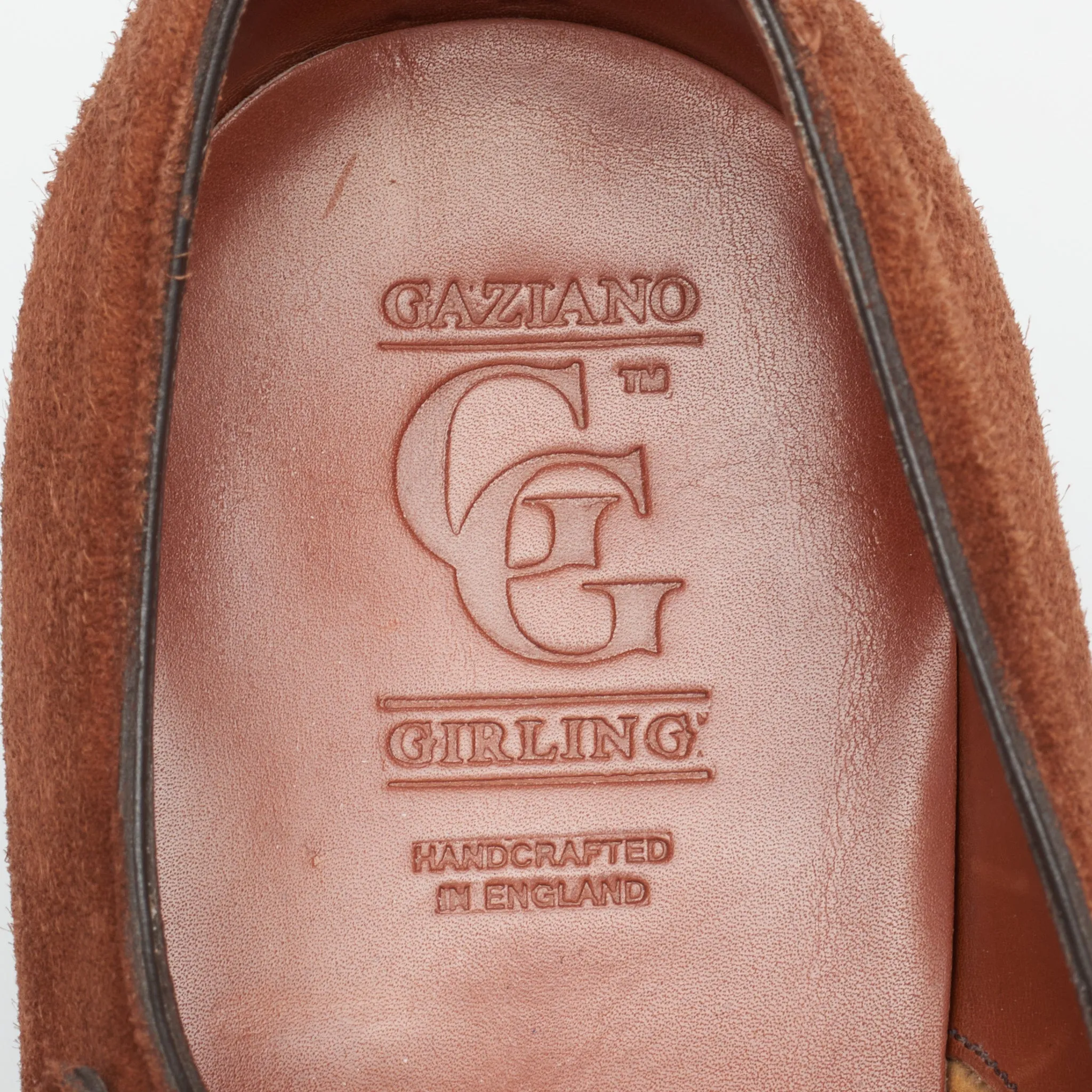 GAZIANO & GIRLING "Mayfair" Polo Suede Leather Double Monk Shoes UK 8E US 8.5 Last MH71