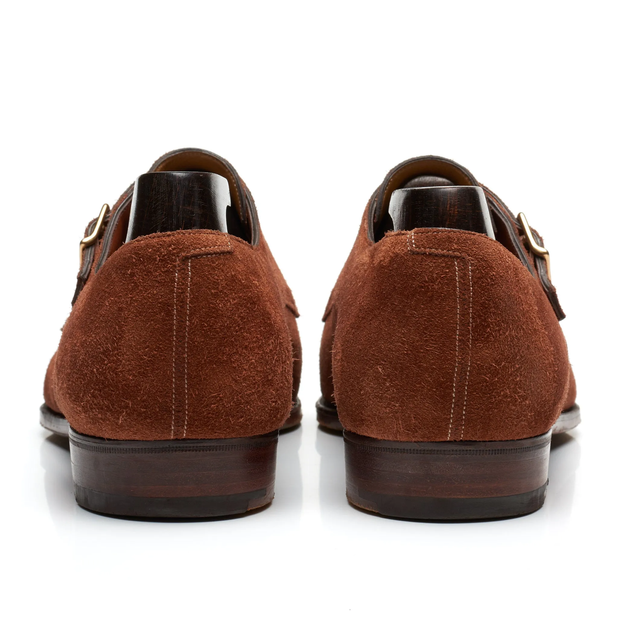 GAZIANO & GIRLING "Mayfair" Polo Suede Leather Double Monk Shoes UK 8E US 8.5 Last MH71