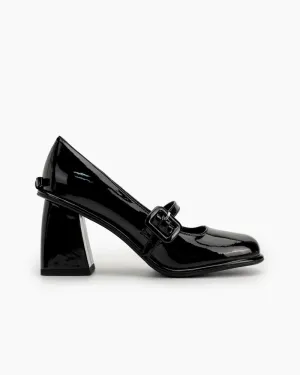 Platform Chunky Heels Square Toe Block Heel Mary Jane Pumps