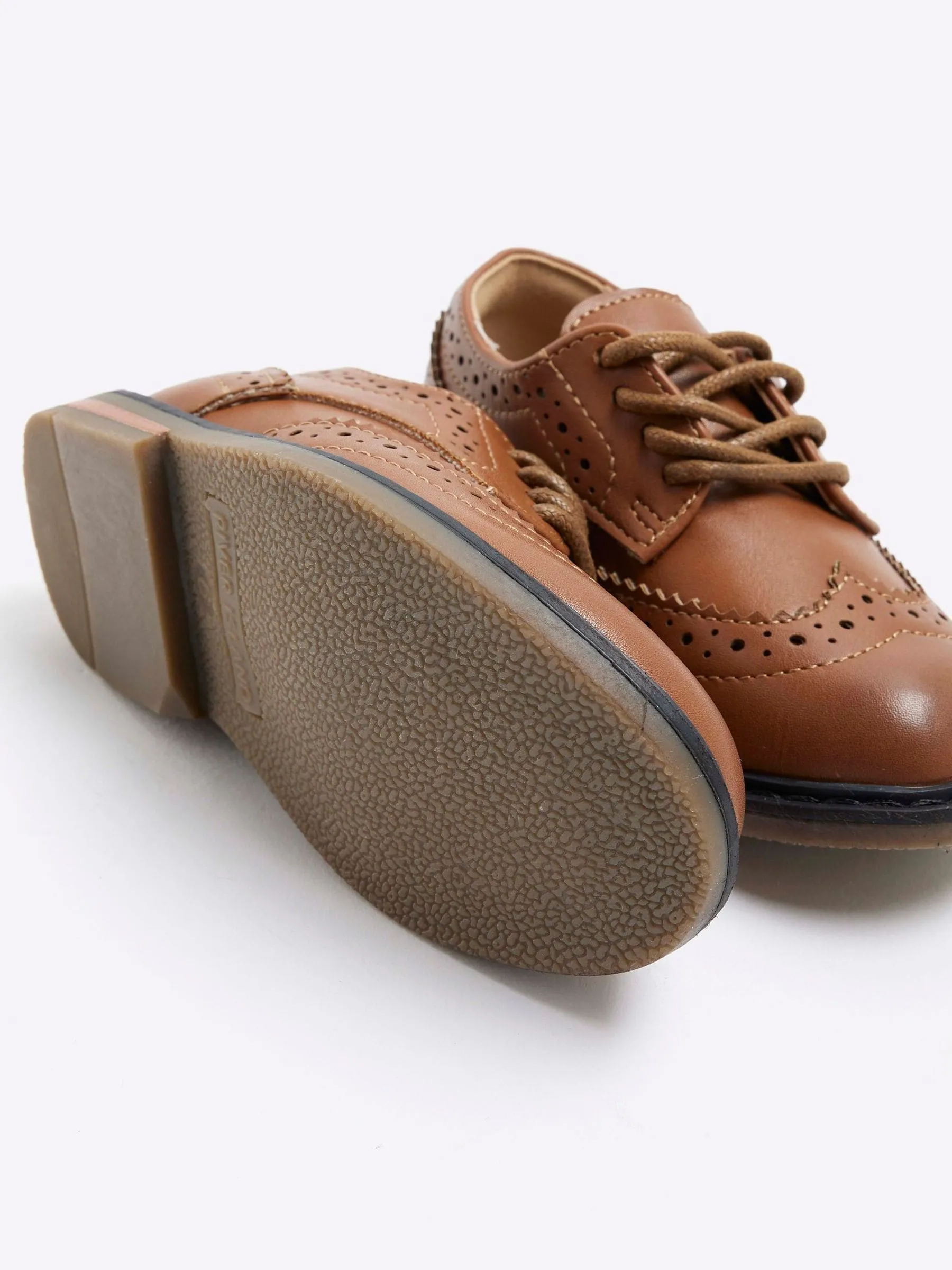 River Island Brown Boys Brogue Shoes