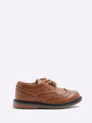 River Island Brown Boys Brogue Shoes