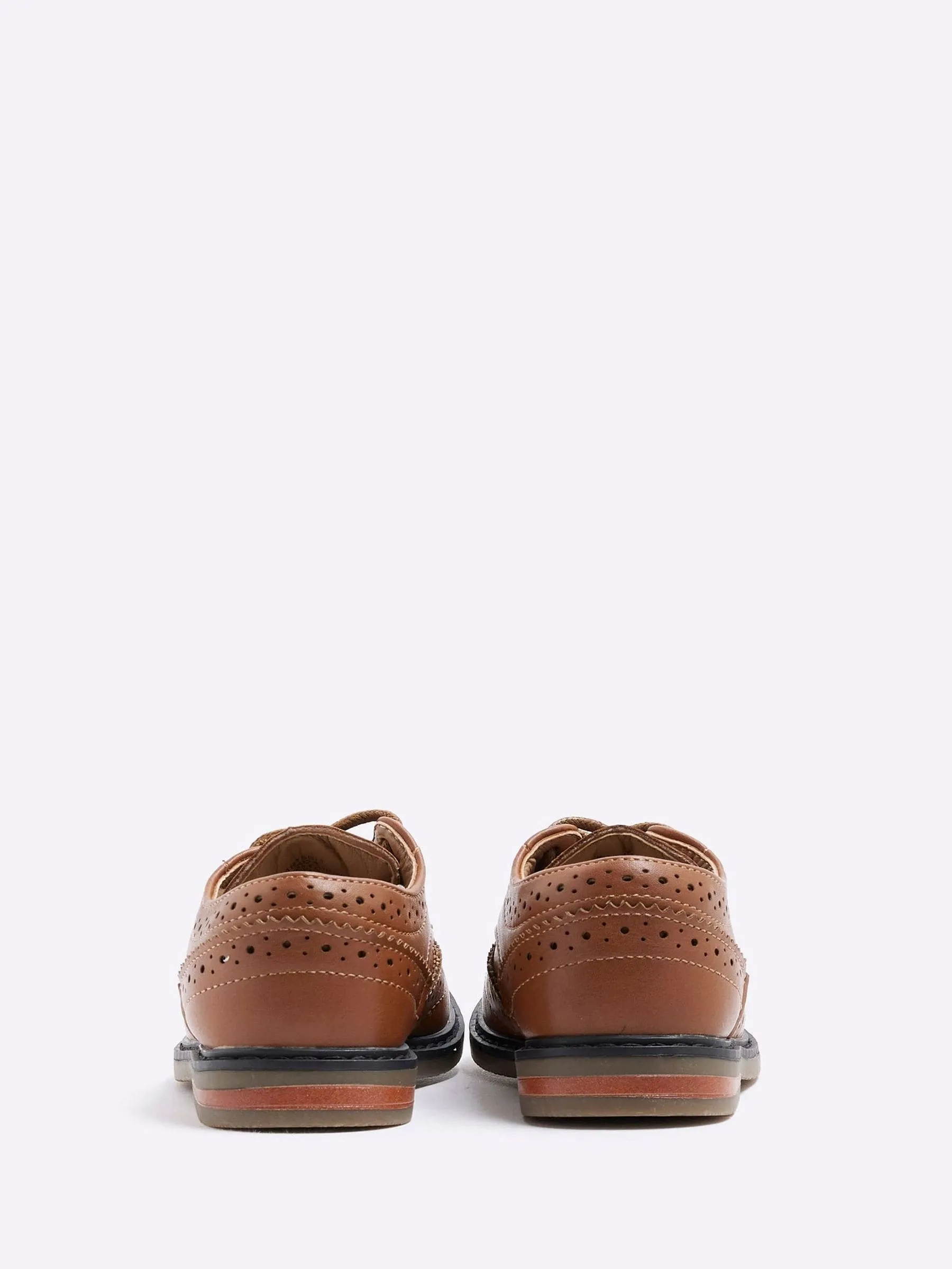 River Island Brown Boys Brogue Shoes