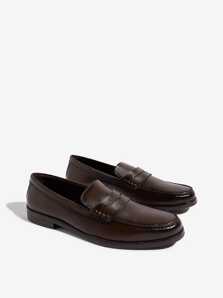 SOLEPLAY Dark Brown Formal Penny Loafers