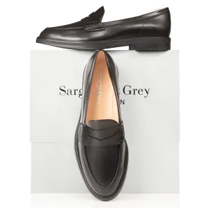 Wide Width Loafers  -  Black Leather