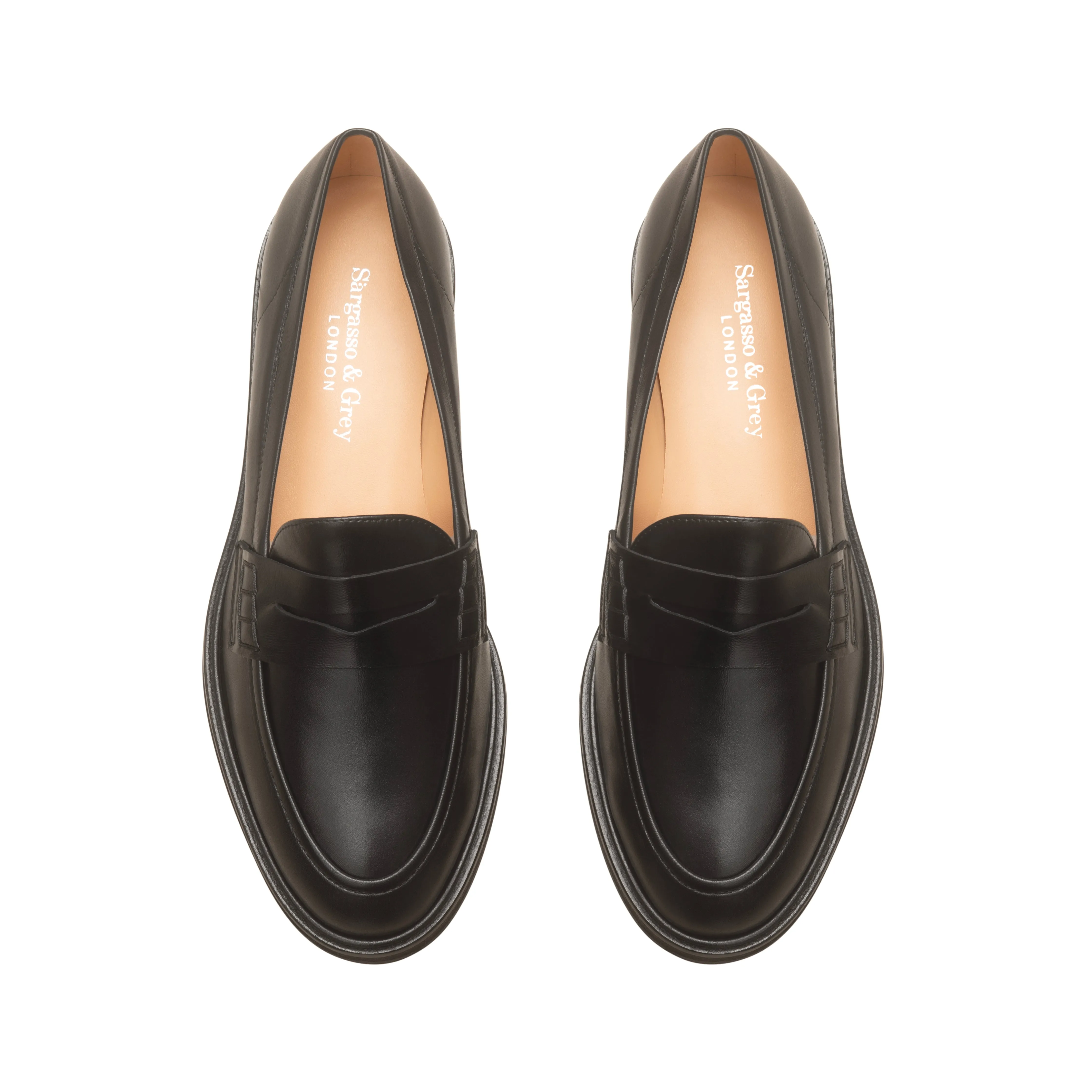 Wide Width Loafers  -  Black Leather