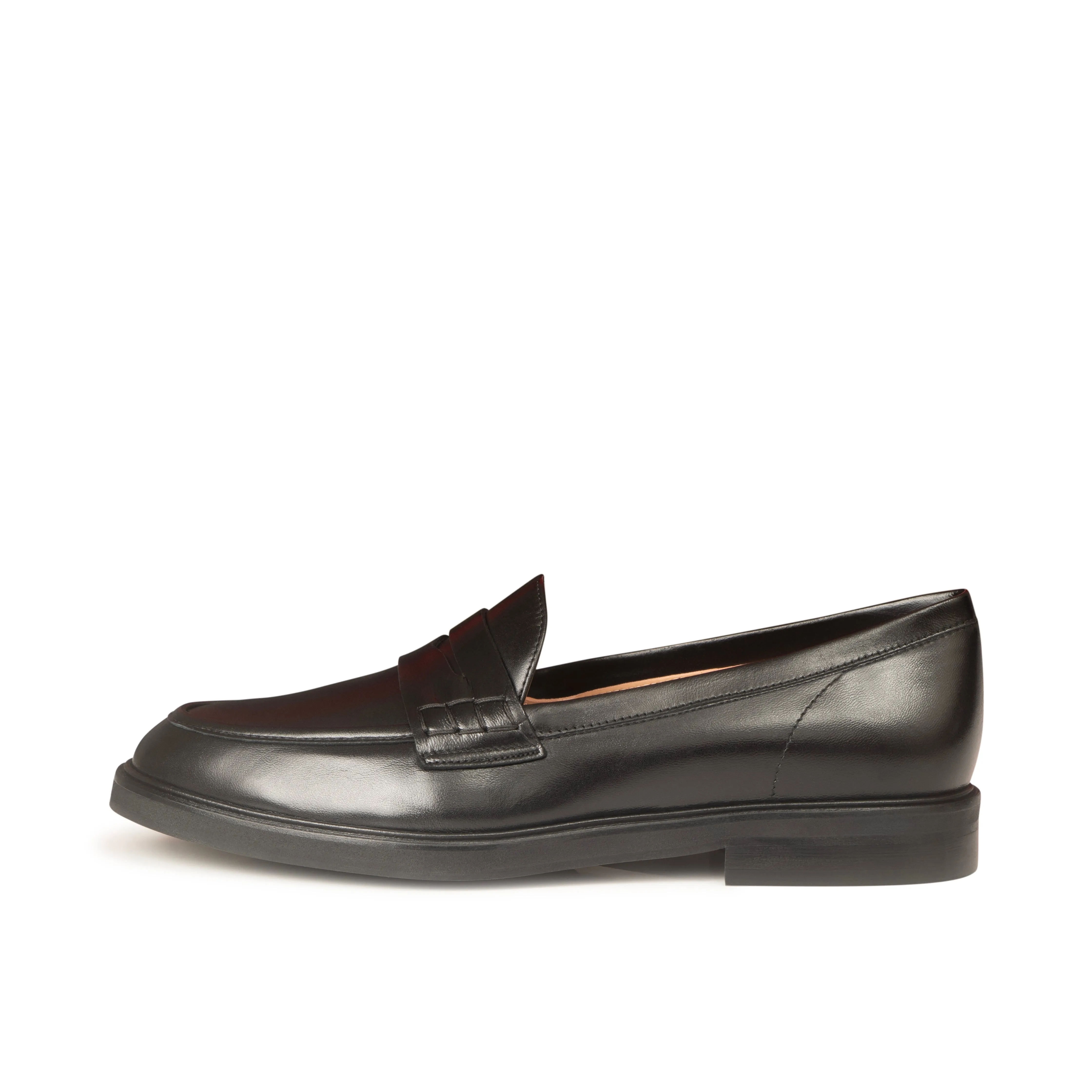 Wide Width Loafers  -  Black Leather